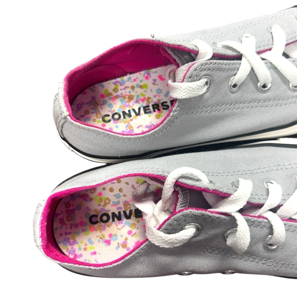 Converse All Star Gray Sneakers with Pink Accents‎ Casual Shoes